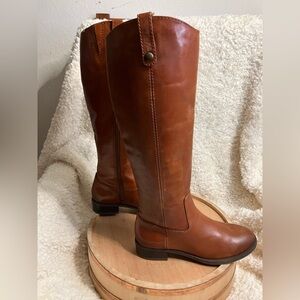 INC International Concepts Fawne Leather Riding Boots Size 6.5